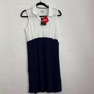Puma White and Navy Polo Dress